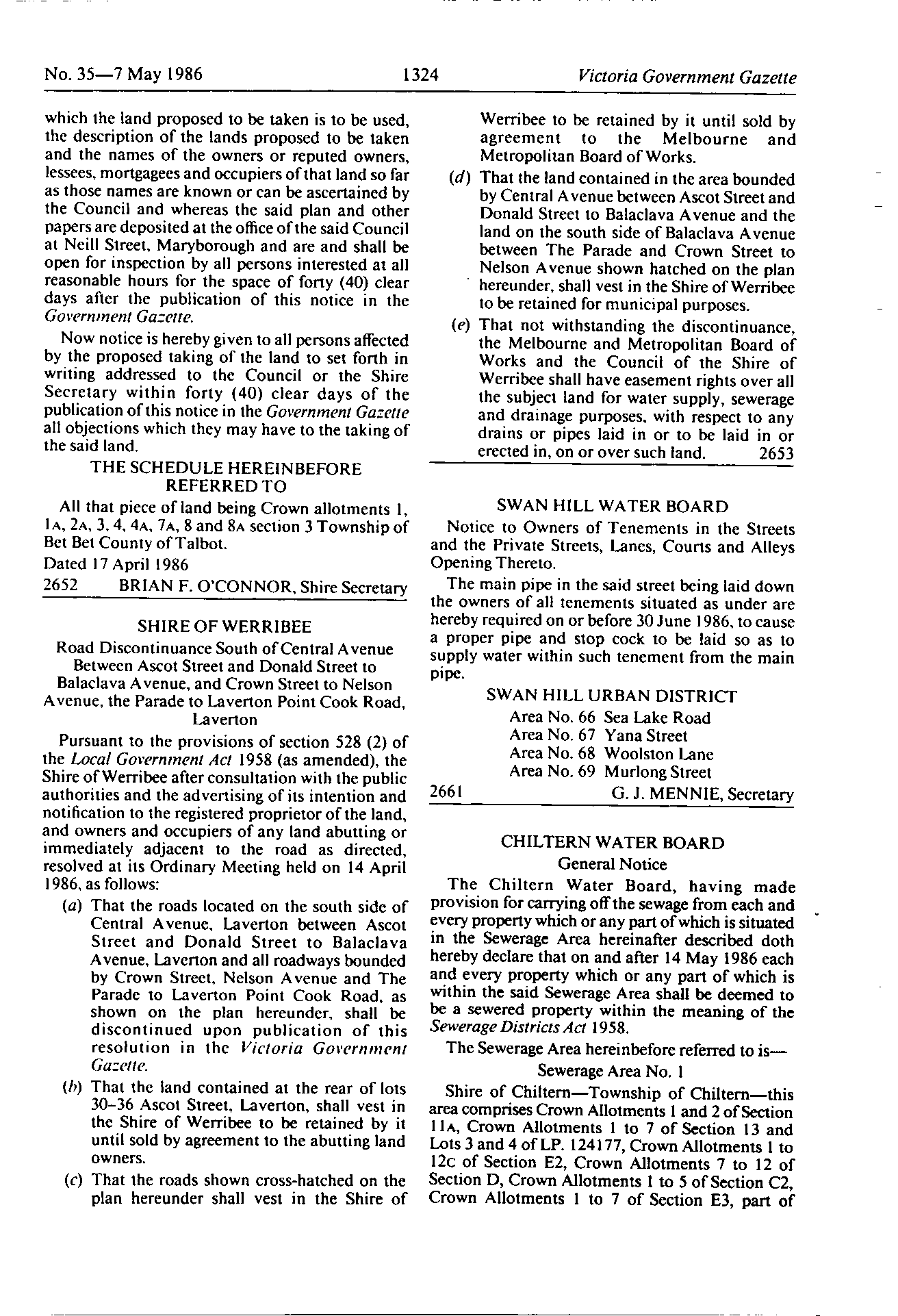 Victoria Government Gazette Online Archive 1986, p1324